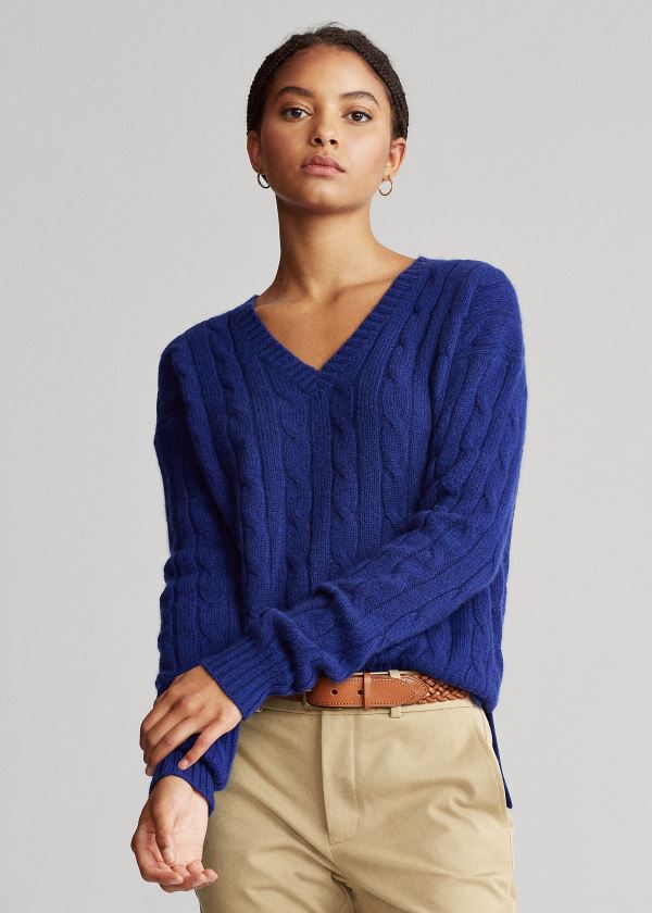 Suéter Polo Ralph Lauren Cable-Knit Cashmere Mulher 15302-BTAR